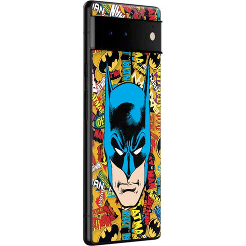 DC Comics Batman Mask Vintage Pattern Google Pixel 6 Pro Skin